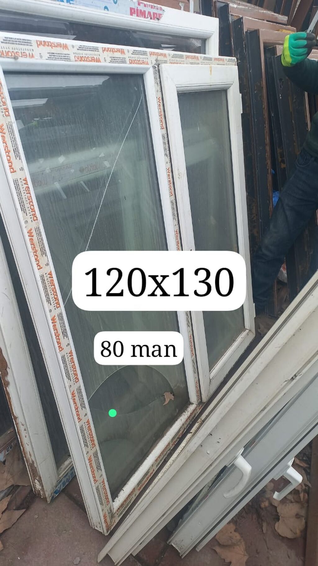 İşlənmiş İkiqat şüşə paketi Plastik pəncərə, Еni: 135 sm, Uzunluğu: 156 sm, Ödənişli quraşdırma - şəkil 3