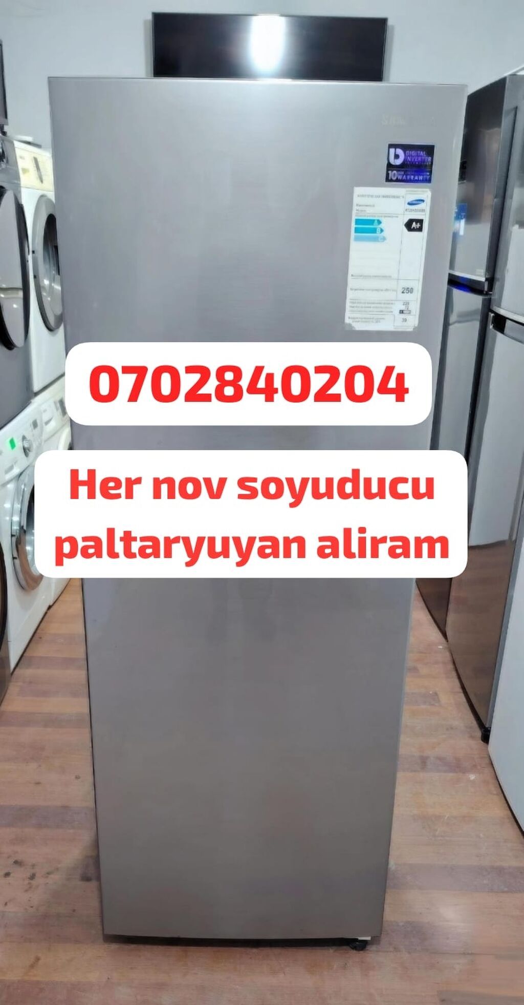 İşlənmiş 2 qapılı Soyuducu Alınır, Dispenserli