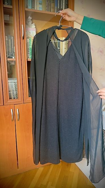 Qara rəngli ziyafət geyimi – ikili dizayn - Model: V-yaxa, uzun - şəkil 3