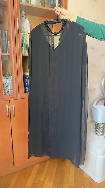 Qara rəngli ziyafət geyimi – ikili dizayn - Model: V-yaxa, uzun - şəkil 2