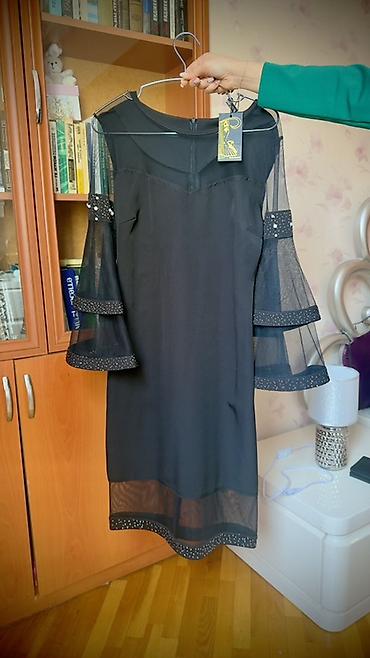 Qara rəngli zərif geyim - Model: dizdən bir az aşağı uzunluqda qara - şəkil 2