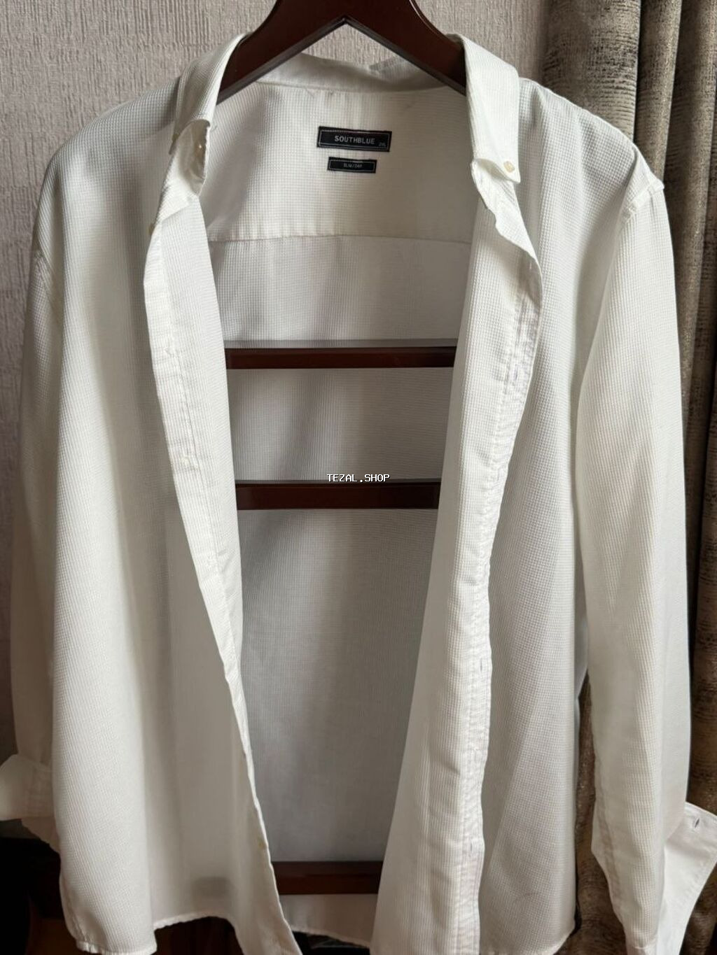 Southblue kişi köynəyi - Rəng: ağ - Model: klassik düyməli, uzunqol -