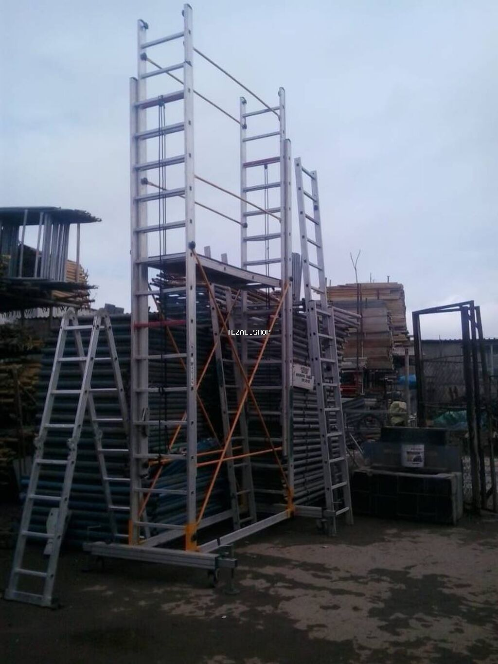 Строительные леса —scaffold-demir ayaqaltilar tikintide - şəkil 4