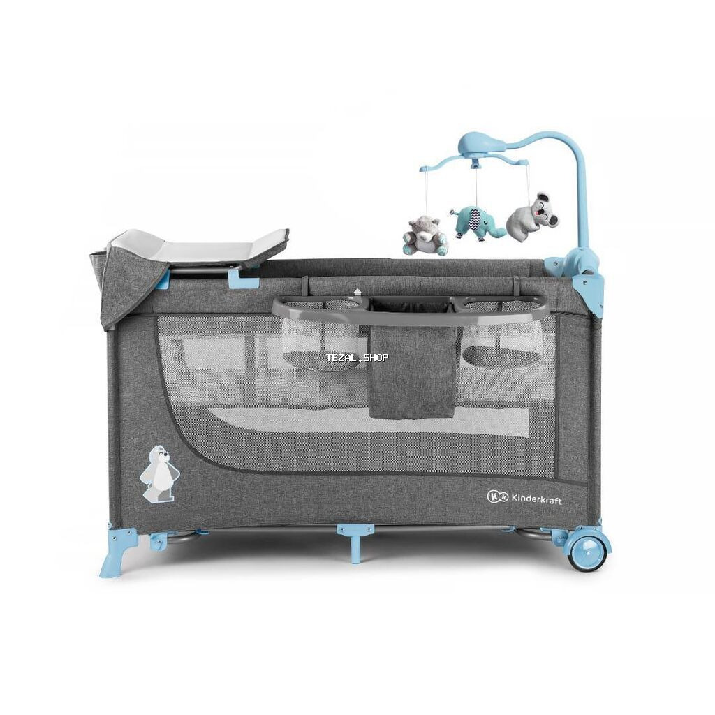 Манеж Kinderkraft Joy Blue с аксессуарами. Туристическая кроватка JOY - şəkil 4