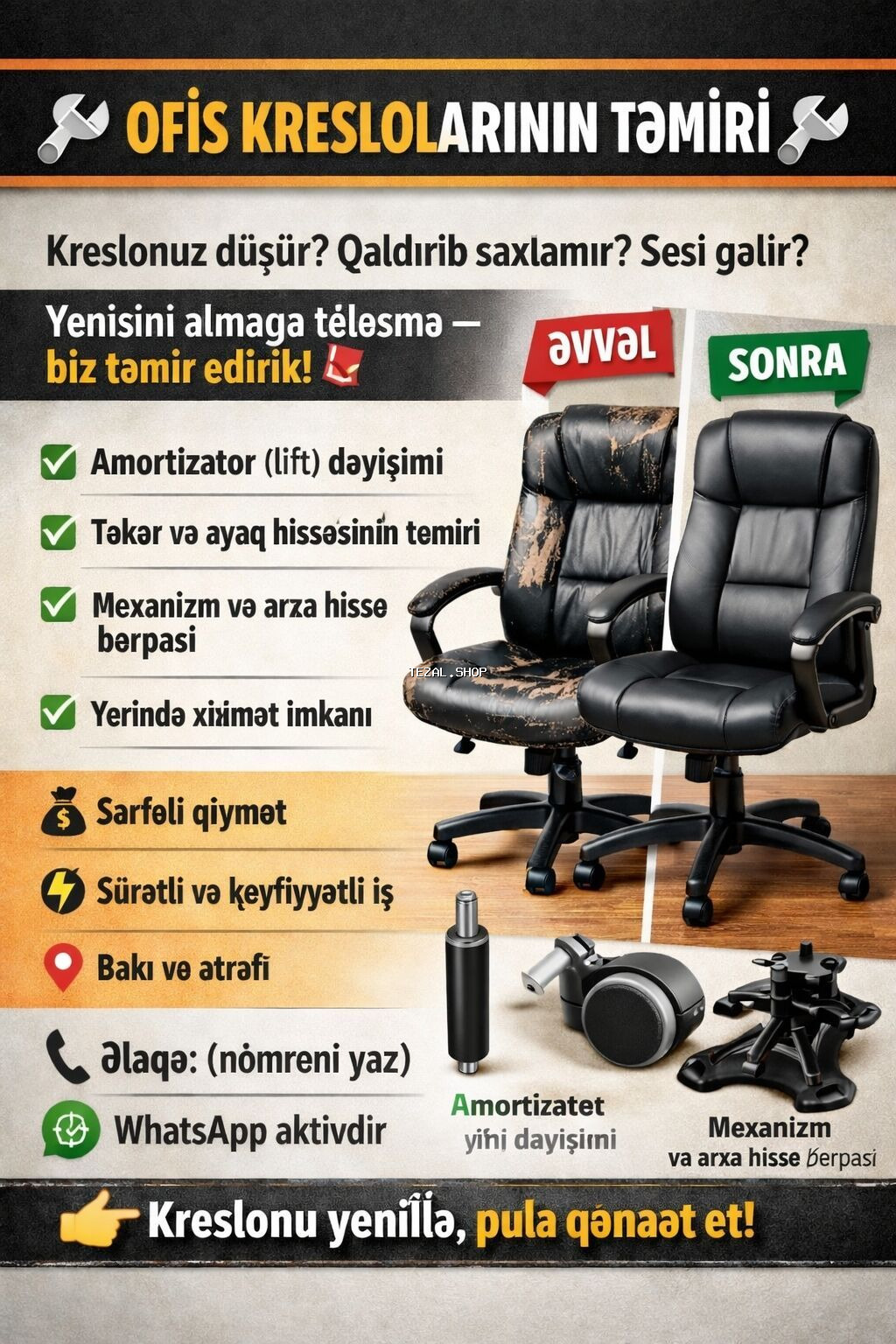 Mebellərin təmiri, bərpası