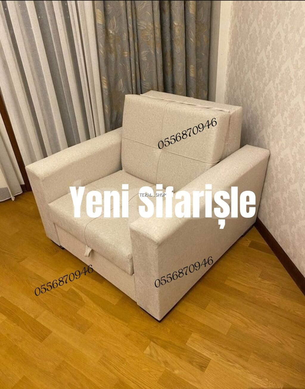 Kreslo-kravat, Bazalı, Təkərsiz, Taxta, Türkiyə, Zəmanətli - şəkil 3