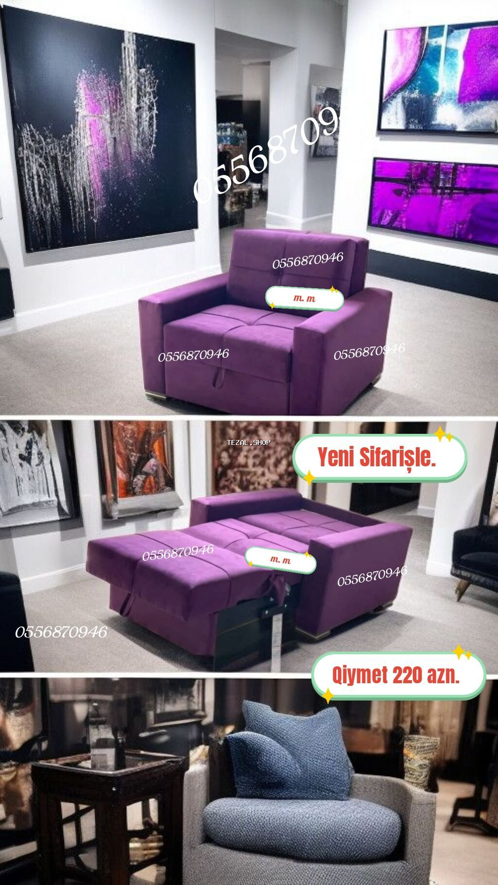 Kreslo-kravat, Bazalı, Təkərsiz, Taxta, Türkiyə, Zəmanətli - şəkil 5