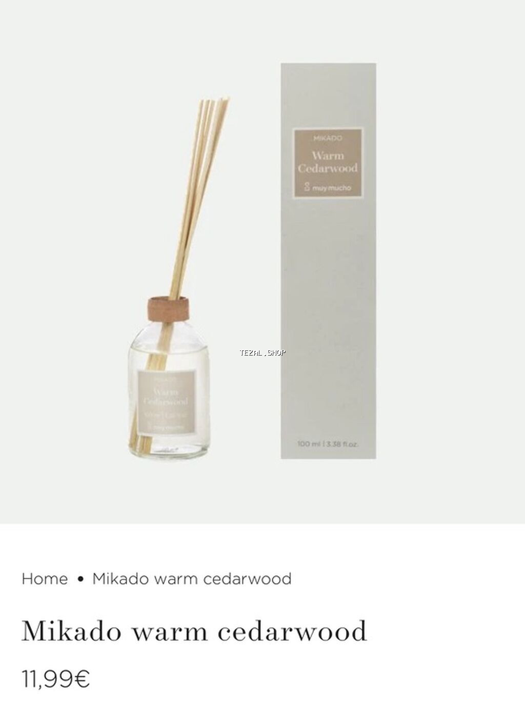 Mikado Warm Cedarwood otaq ətiri diffuzoru - Brend: Muy Mucho - Qoxu
