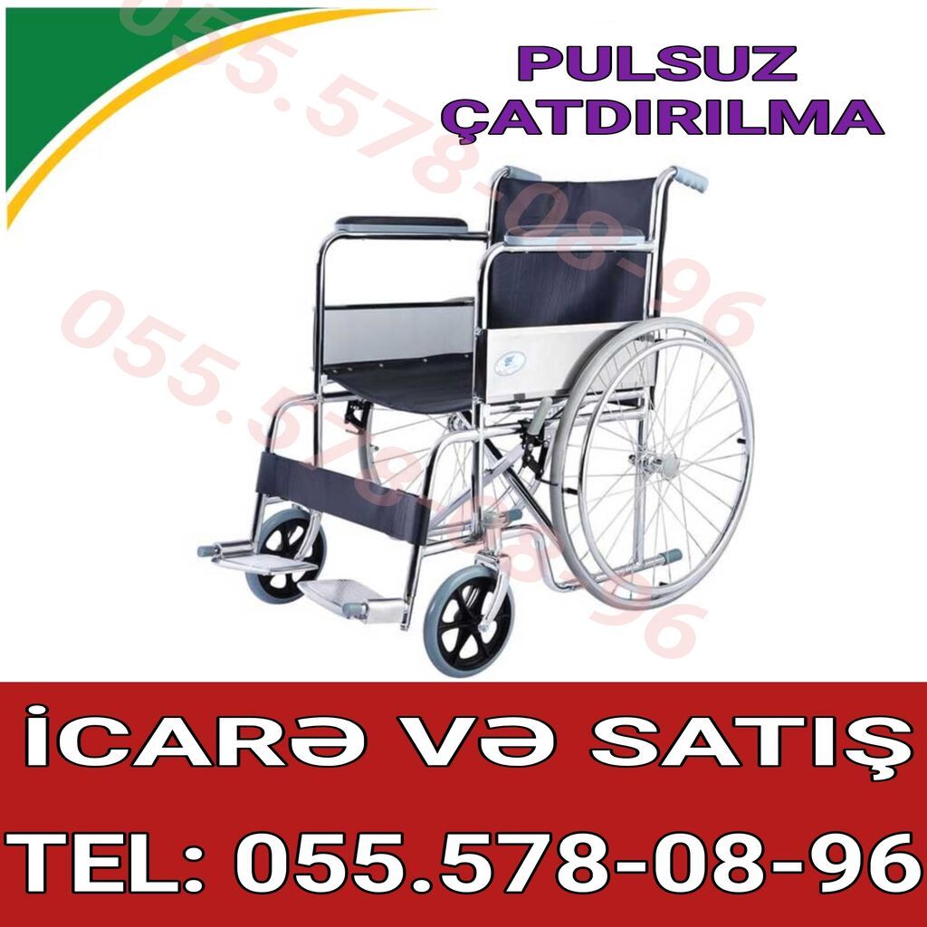 Mexaniki əlil arabası – icarə və satış. - Möhkəm xromlaşdırılmış