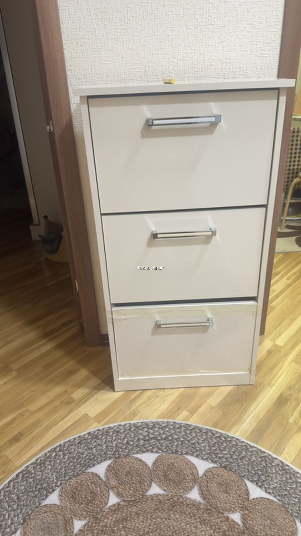 3 qapılı, Ağ, Digər material Ayaqqabı dolabı