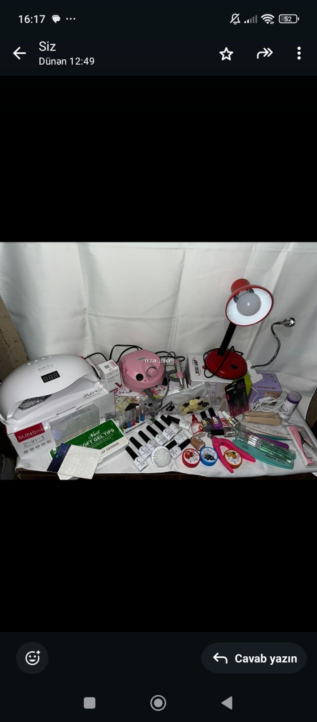 Manikür və gel dırnaq üçün tam dəst Paketdə görünən alətlər və - şəkil 2