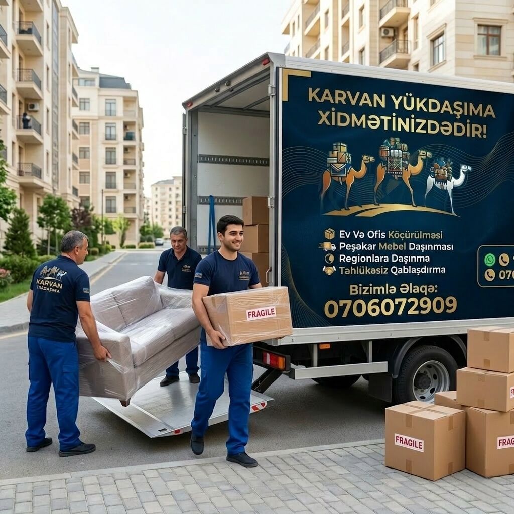 Karvan Yükdaşıma Xidməti - Ev və ofis köçürülməsi - Peşəkar mebel