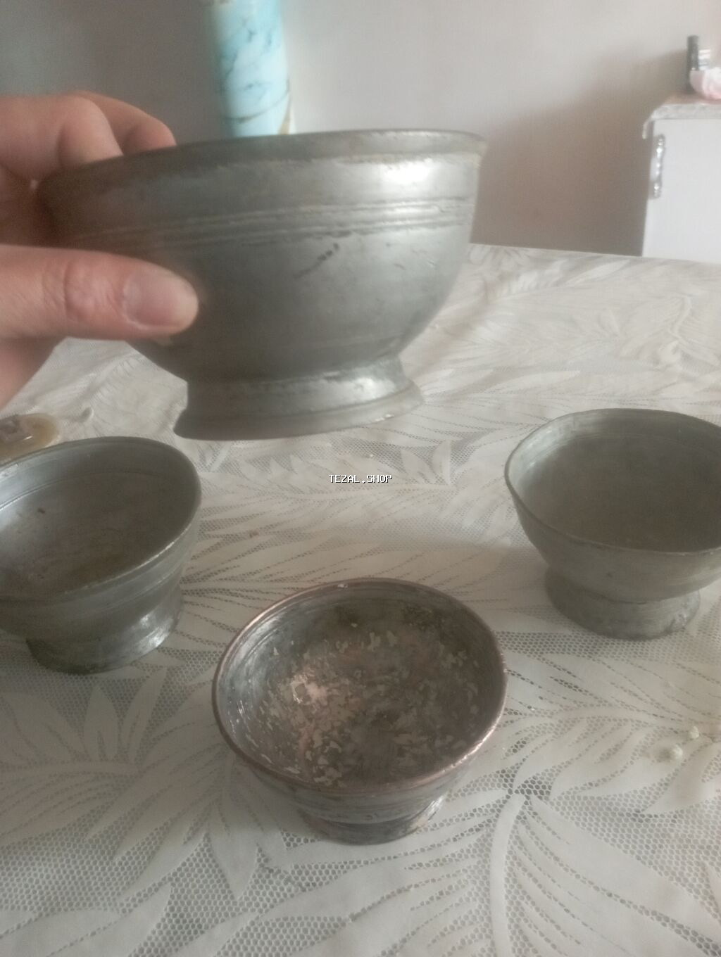 Kasalar, 4 ədədli dəst, rəng - Boz, Metal