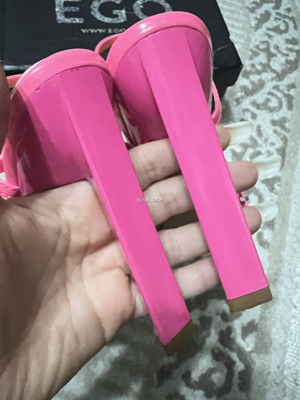 EGO brendi qadın ayaqqabısı - Model: hündürdaban səndəl/pump - Rəng - şəkil 5