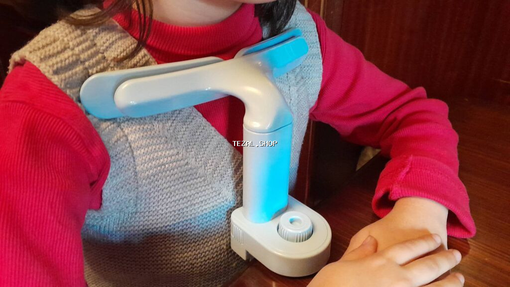 Uşaqların düz oturuşu üçün qamət korrektoru. Masa arxasında oturan - şəkil 2