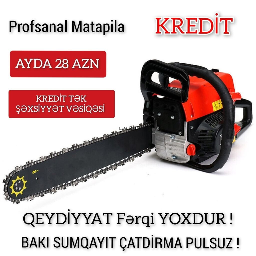 Yeni Benzinli Motopila, benzopila Pulsuz çatdırılma, Kredit var