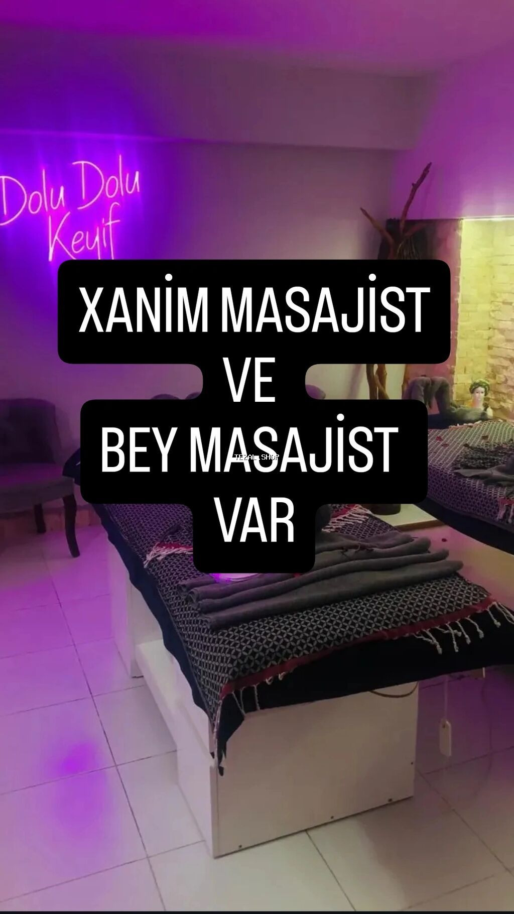 Relaks masaj, Kişilər üçün, Qadınlar üçün, Evə gəlməklə