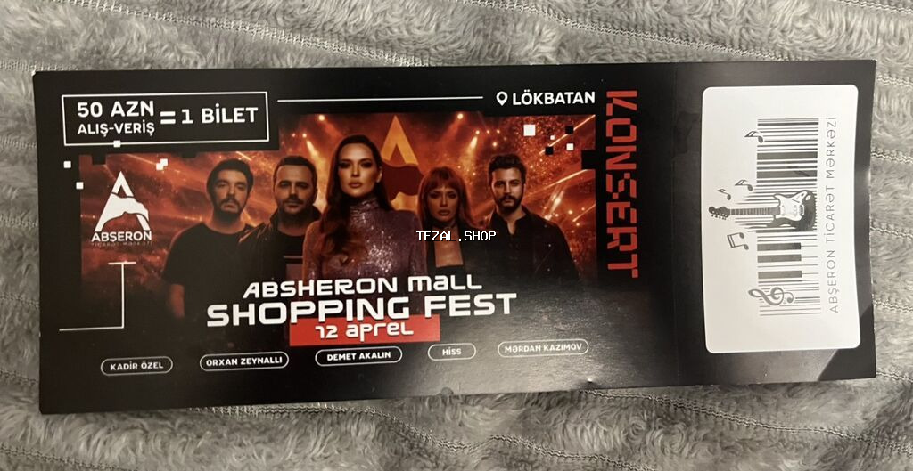 Absheron Mall Shopping Fest – konsert bileti