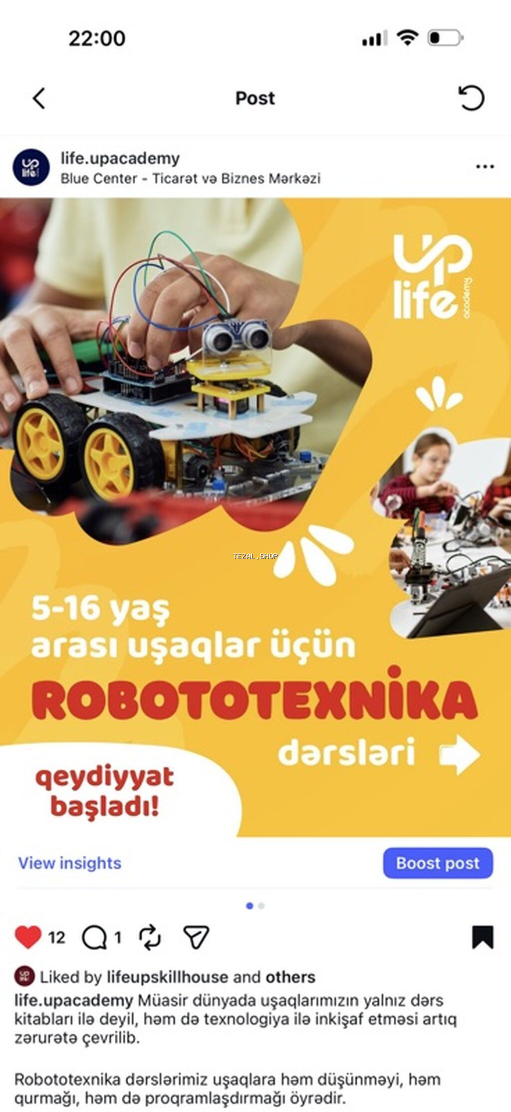 Müasir dünyada uşaqlarımızın yalnız dərs kitabları ilə deyil, həm də