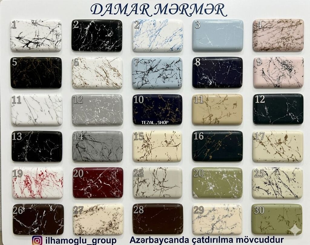 Mərmər və qranit səthlər – geniş rəng və naxış seçimi • Materiallar - şəkil 2