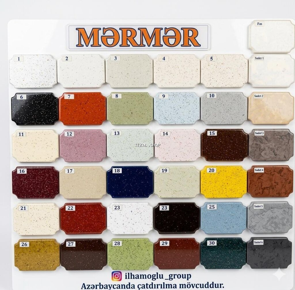 Mərmər və qranit səthlər – geniş rəng və naxış seçimi • Materiallar - şəkil 3
