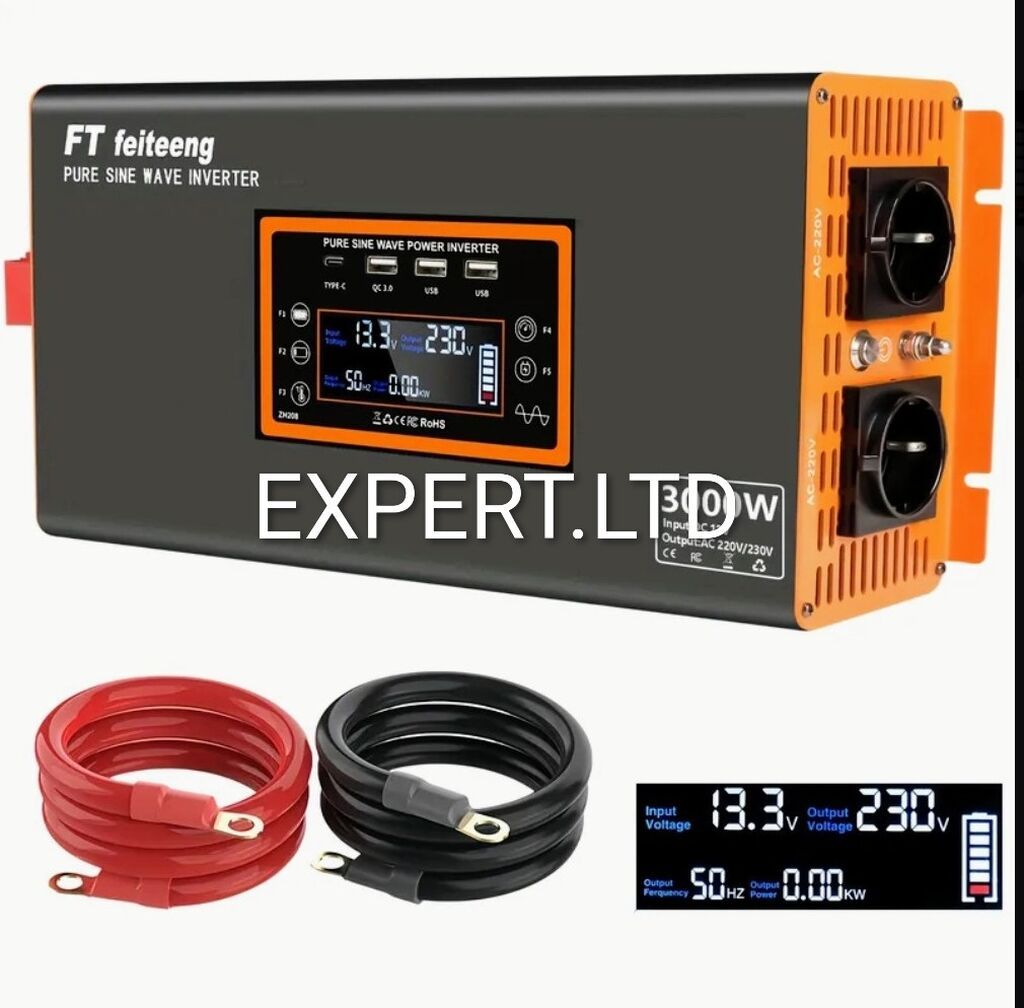 Yeni Inverter, 1500-3000 Vt, 12 - 220 volt, Ödənişli çatdırılma