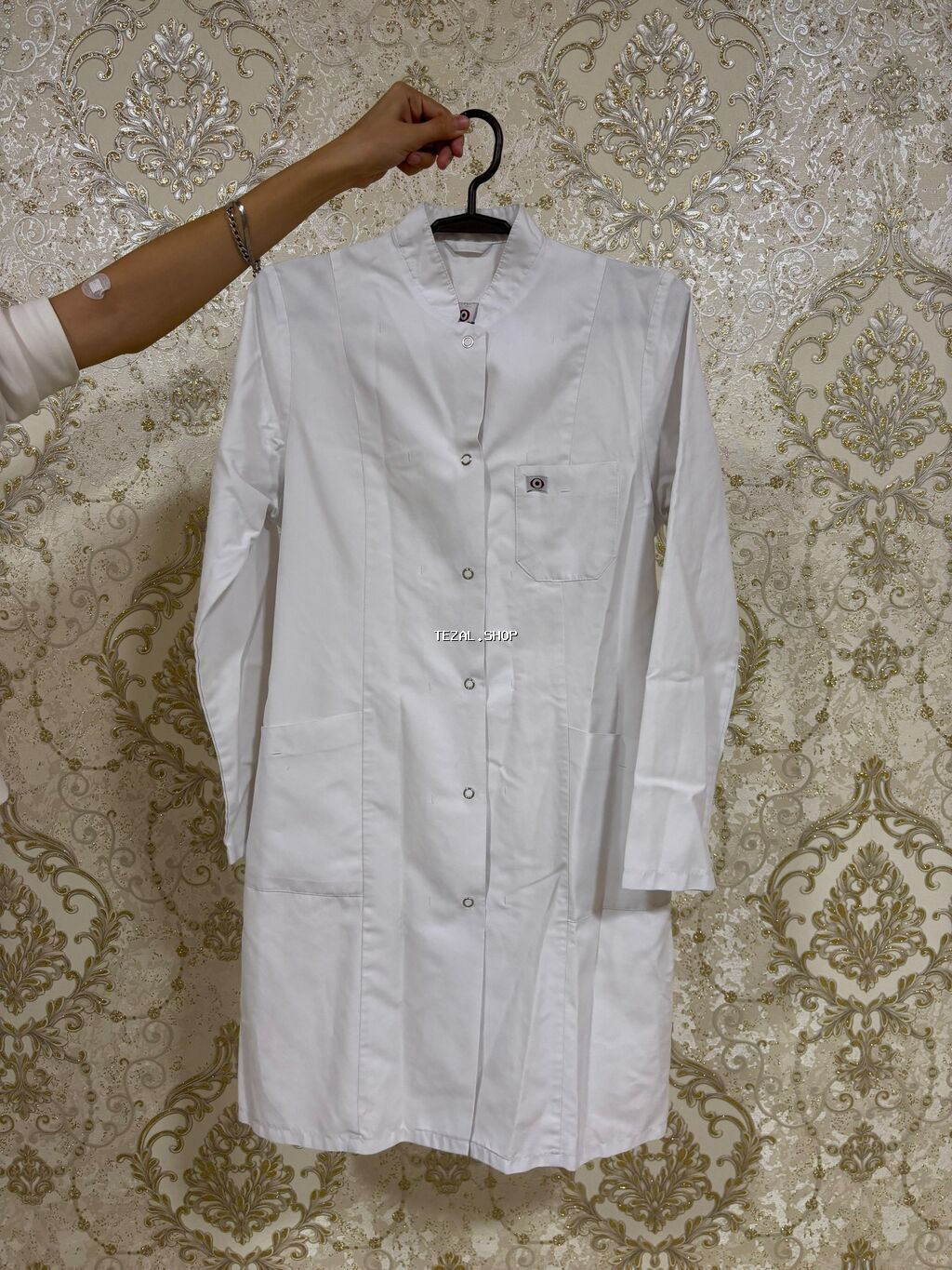 Monotip markalı ağ laboratoriya/xalat, yenidir. 1 dəfə Universitet - şəkil 3