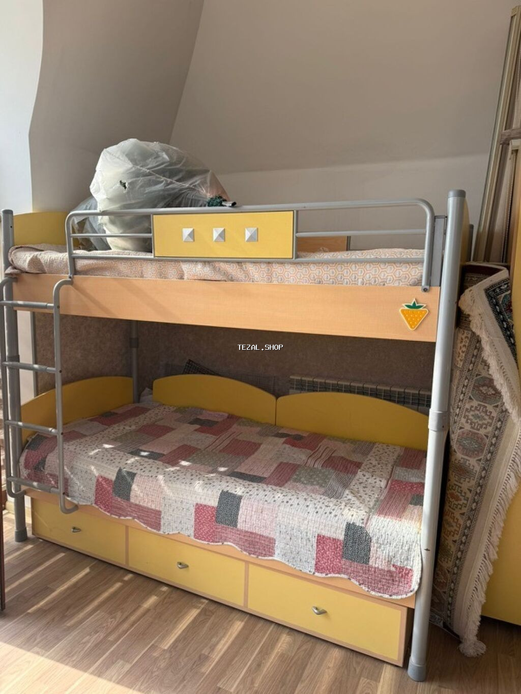 Oğlan və qız üçün, İşlənmiş, 2 təknəfərlik çarpayı, Yazı masası, Dolab, Komod