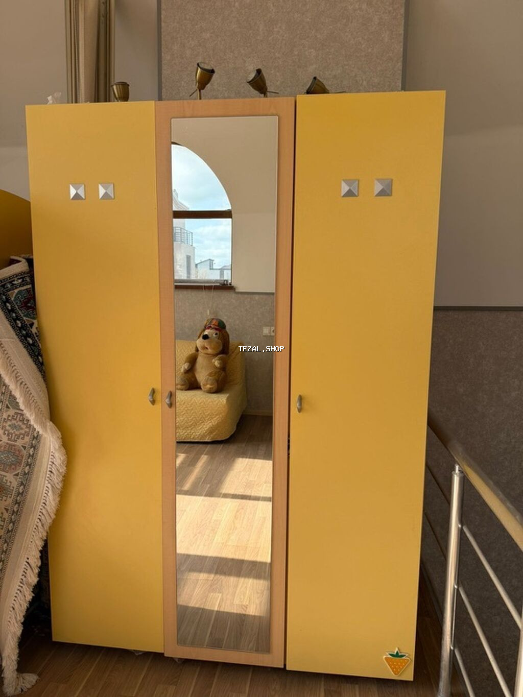 Oğlan və qız üçün, İşlənmiş, 2 təknəfərlik çarpayı, Yazı masası, Dolab, Komod - şəkil 3