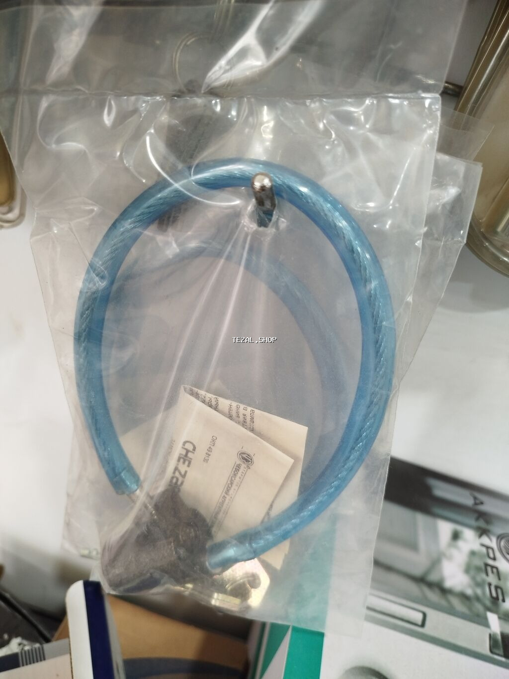 Məhsul: Velosiped üçün kabel kilidi (açarla) Təsvir: - Rəng: mavi