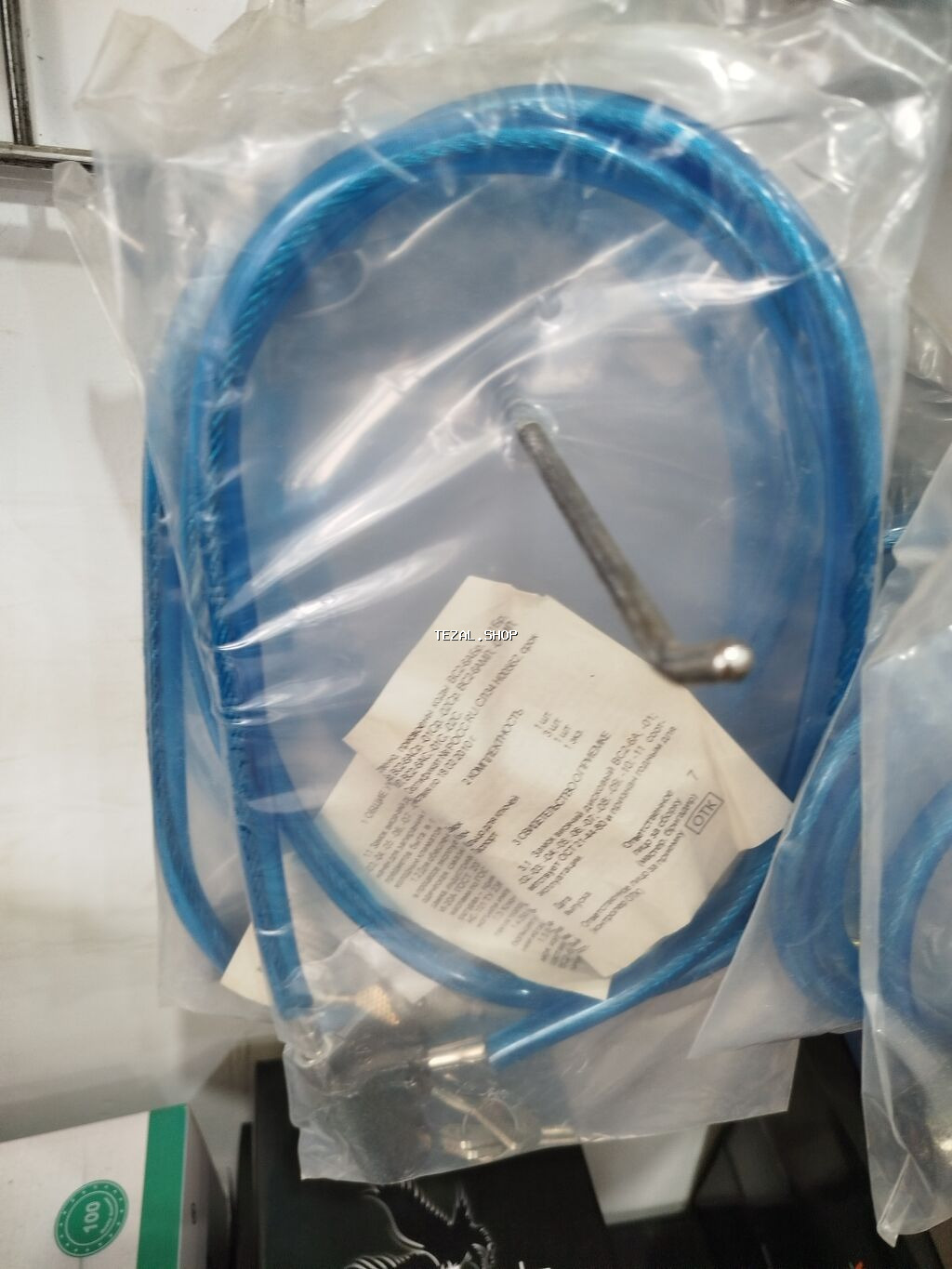 Məhsul: Velosiped üçün kabel kilidi (açarla) Təsvir: - Rəng: mavi - şəkil 2