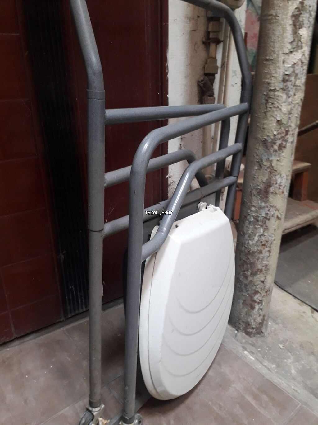 Portativ tualet kreslosu (kommod) - Metal karkaslı, möhkəm