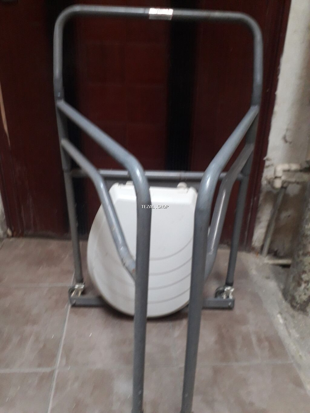 Portativ tualet kreslosu (kommod) - Metal karkaslı, möhkəm - şəkil 2