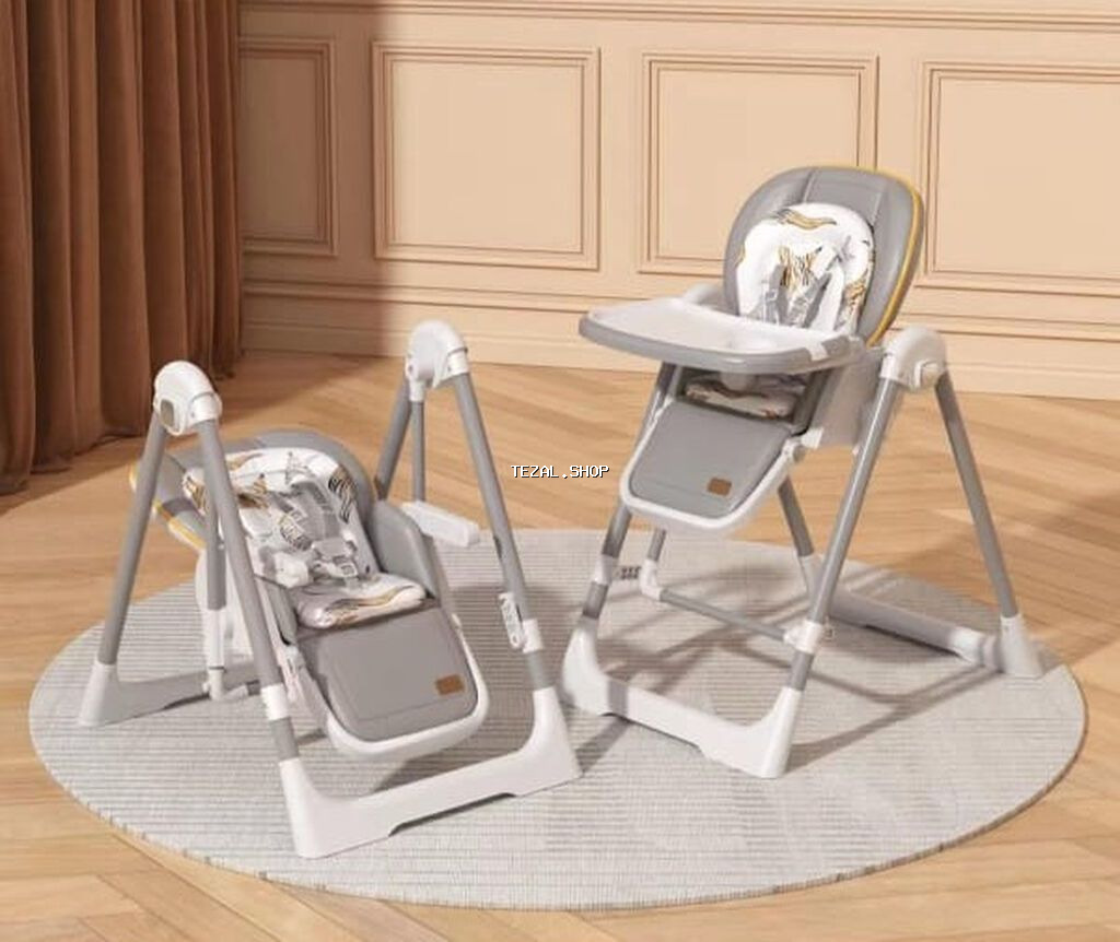 Yellenən uşaq üçün yemək masası və çoxfunksiyalı kreslo - 2-si 1-də