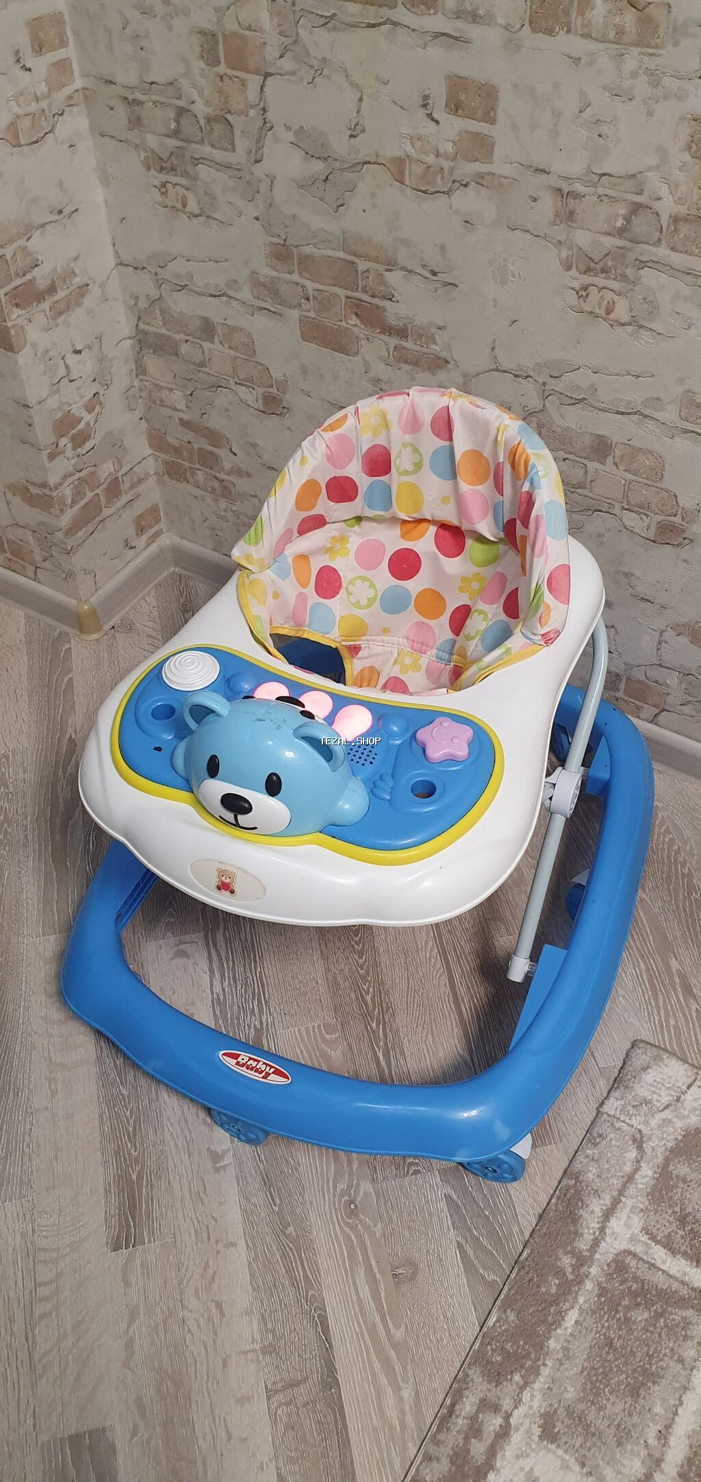 Uşaq gəzdirəci – “Baby Baby” markası - Rəng: mavi-ağ, rəngarəng - şəkil 2