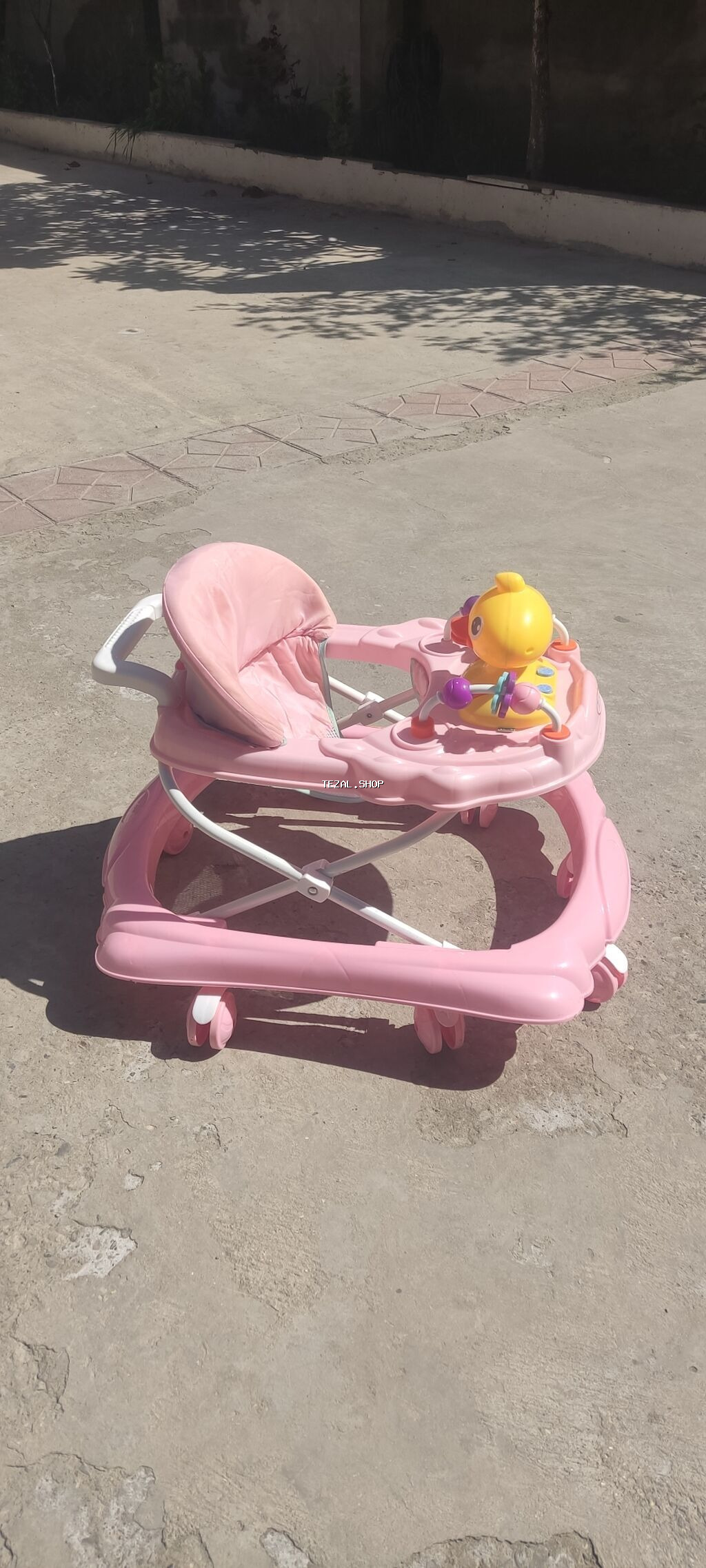 Uşaq gəzdiricisi (walker) – çəhrayı rəng - Yumşaq arxalı oturacaq - şəkil 2