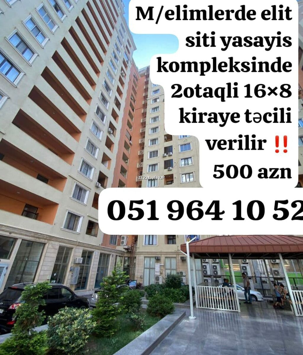 M/elimlərdə elit yaşayış kompleksində yerləşən bu iki otaqlı mənzil