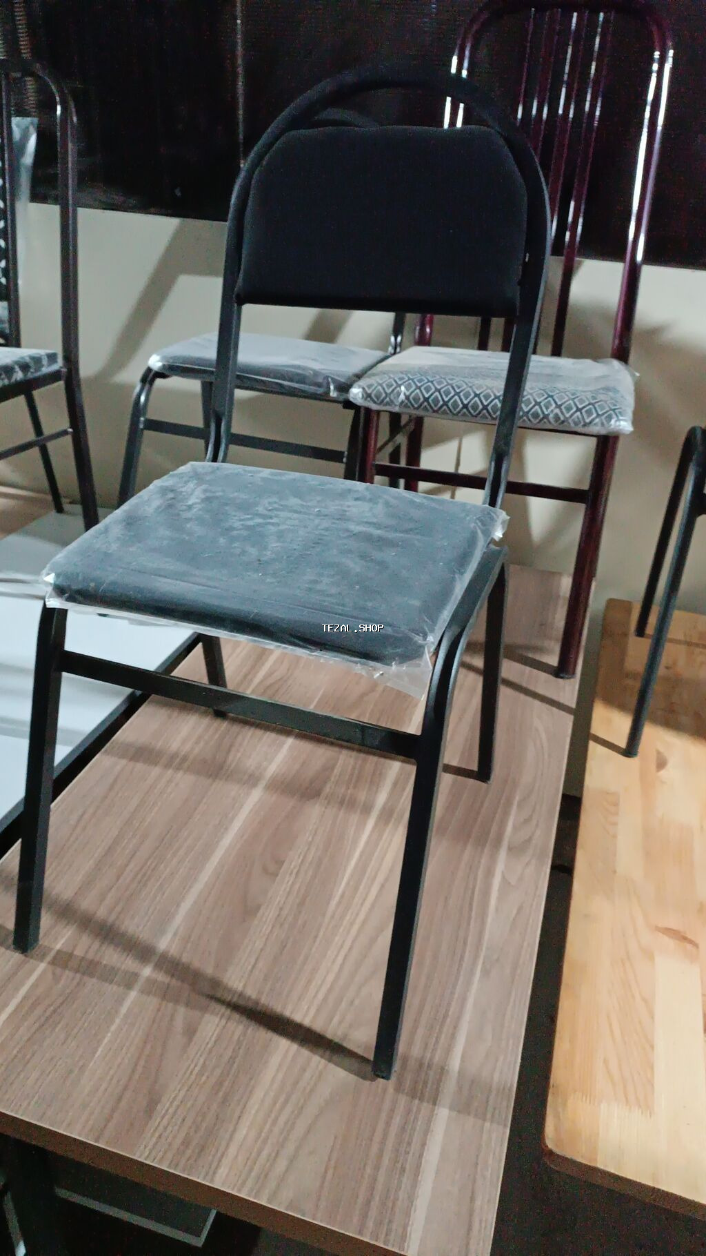 Qonaq otağı üçün, Qatlanmayan, rəng - Qara Stul - şəkil 3