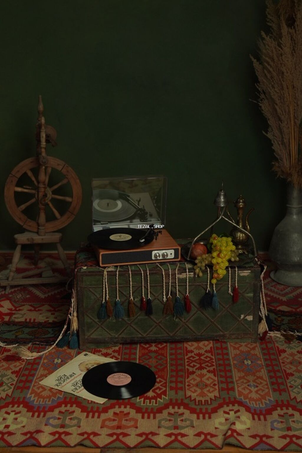 Vinil patefonlar –masaüstü modellər Məhsul təsviri: - Retro üslublu - şəkil 4