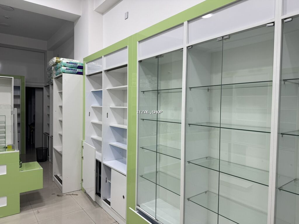 Aptek üçün tam vitrin və mebel dəsti Tərkib: - Ön kassaya uyğun - şəkil 2