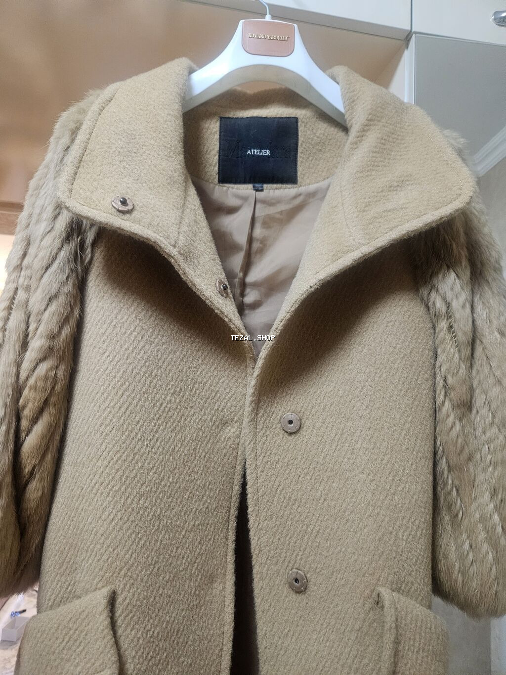 Palto, L, rəng - Qəhvəyi - şəkil 2
