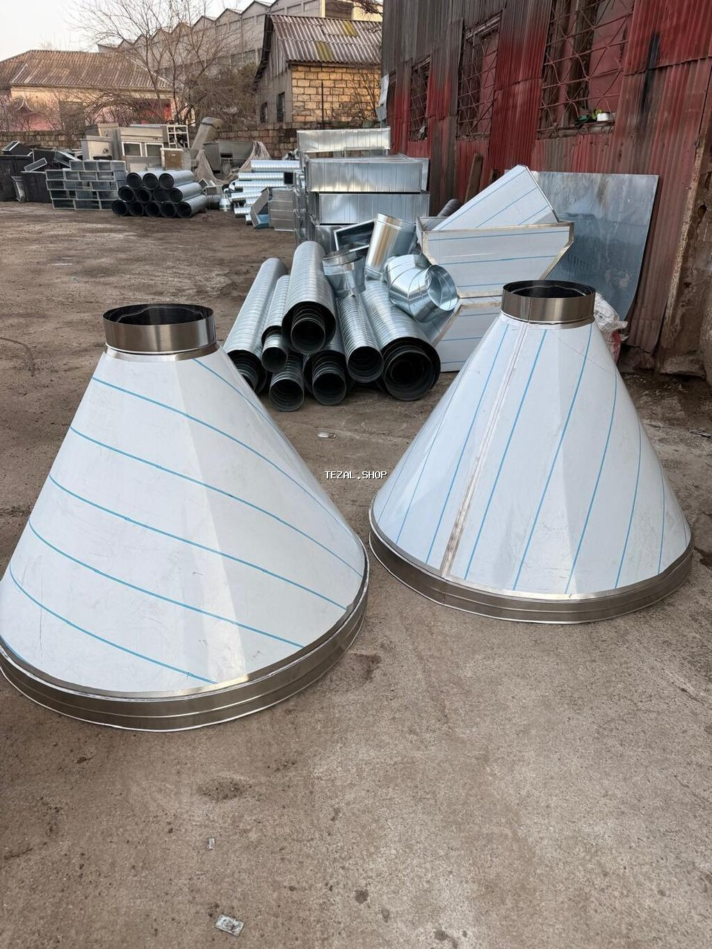 Sənaye havalandırma komponentləri – sinklənmiş poladdan hazırlanmış