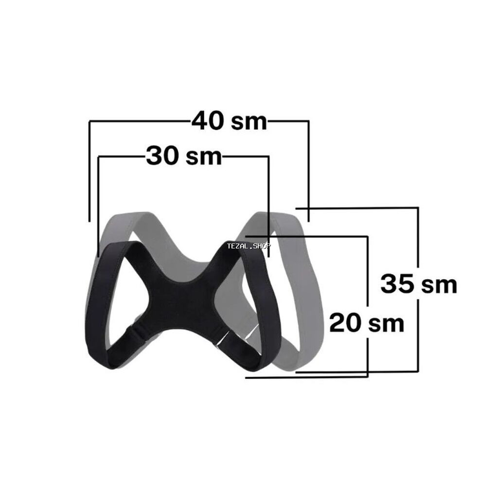 Məhsul: Yüksək keyfiyyətli bel və kürək üçün duruş korrektorı (Back - şəkil 2