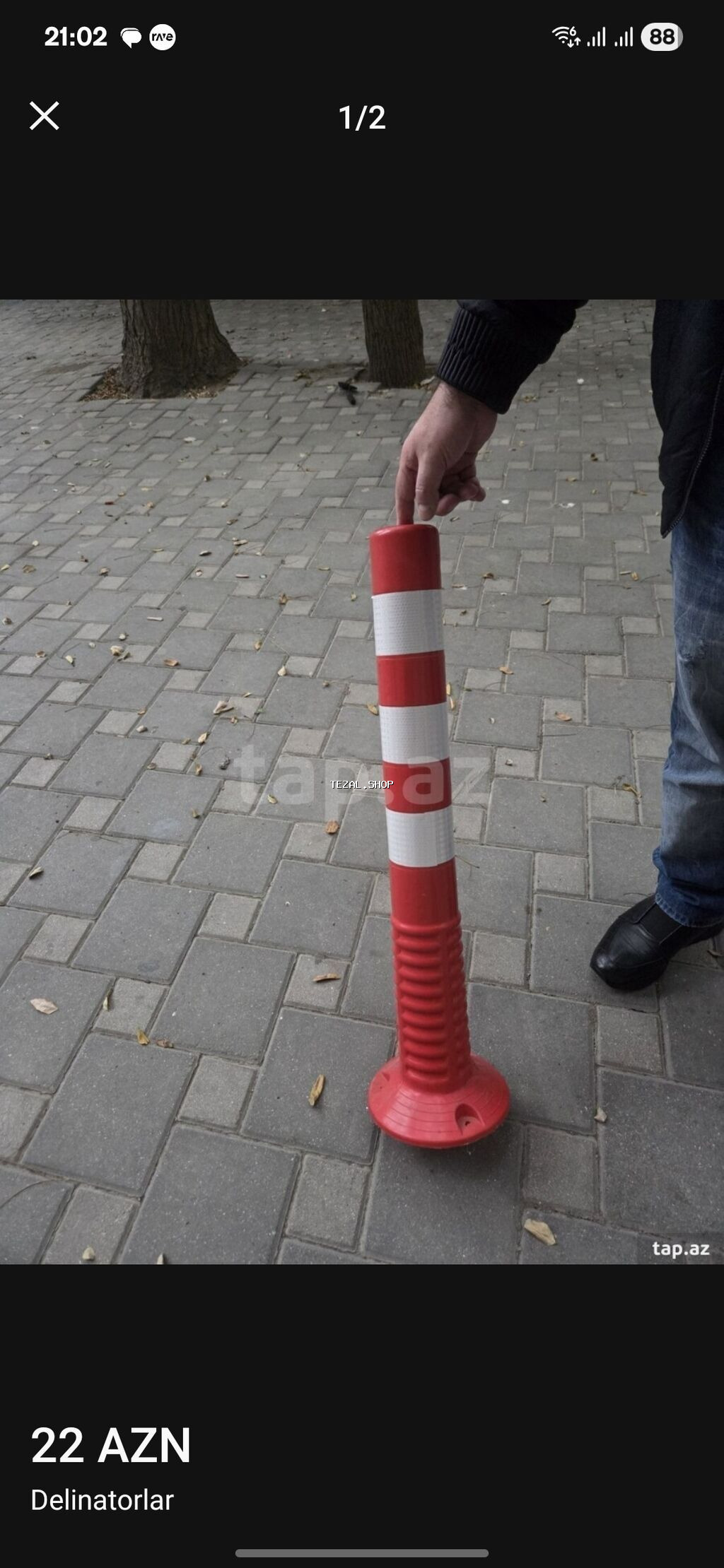 Məhsul: Yol təhlükəsizliyi avadanlıqları 1) Delinator - Rəng