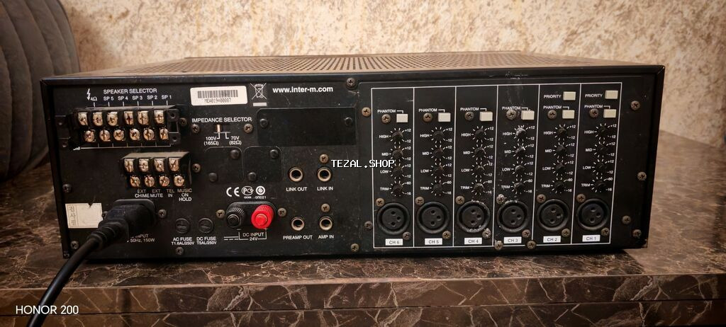 Inter-M PAM-60 Public Address gücləndirici Xüsusiyyətlər: - Güc