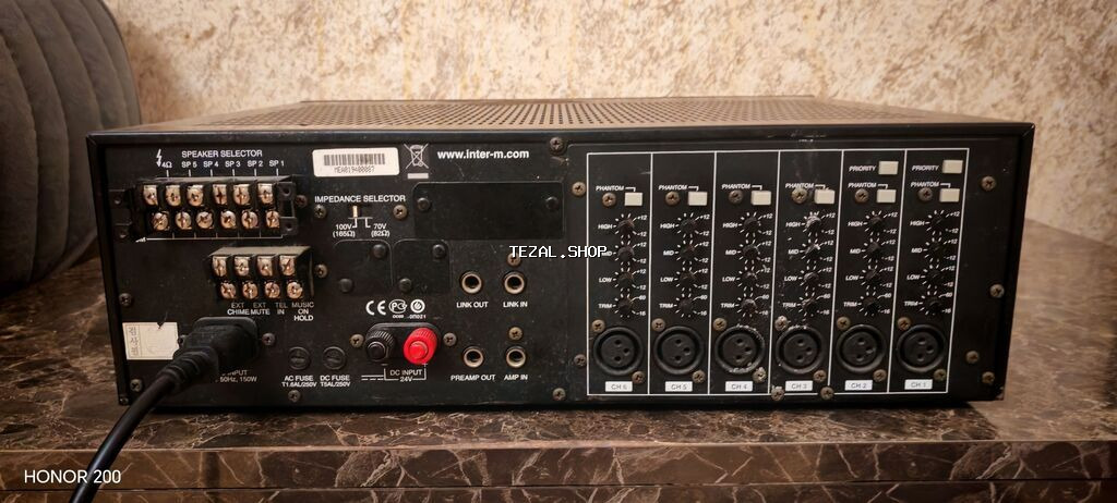 Inter-M PAM-60 Public Address gücləndirici Xüsusiyyətlər: - Güc - şəkil 2