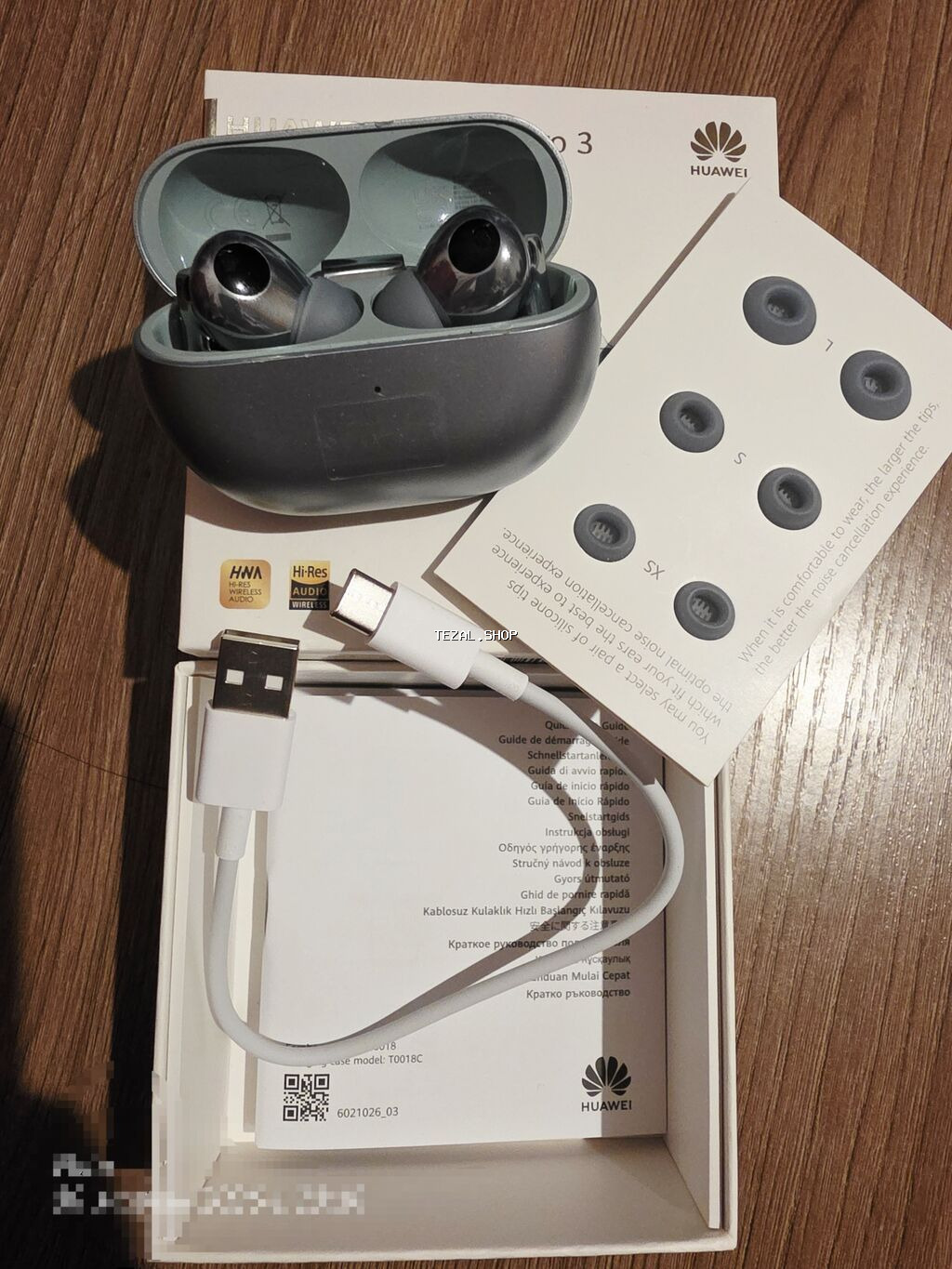 İşlənmiş Simsiz (Bluetooth) Qulaqcıqlar, Huawei, rəng - Gümüşü - şəkil 3