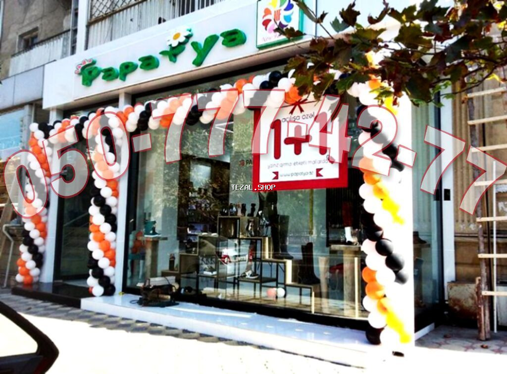 Acilis shar dekorlari. Reklam sar decor. Qapi kenari reklam sharlari - şəkil 2