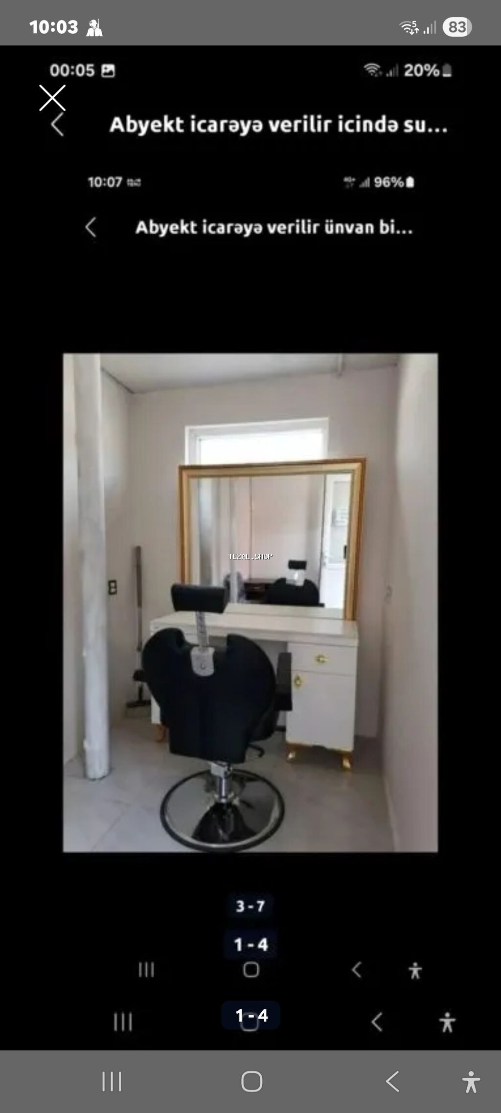 Ünvan biləcəri Gözəllik salonu üçün kiçik iş otağı icarəyə verilir