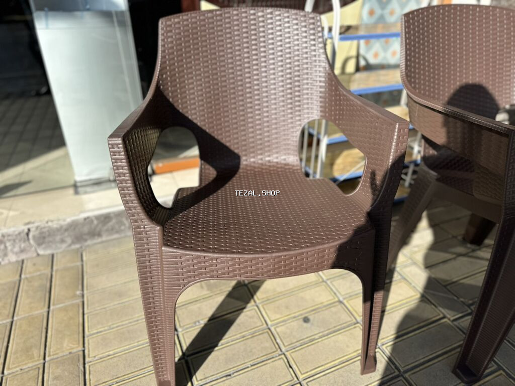 Titanik Rattan naxışlı plastik kreslo – açıq və qapalı məkanlar üçün - şəkil 2